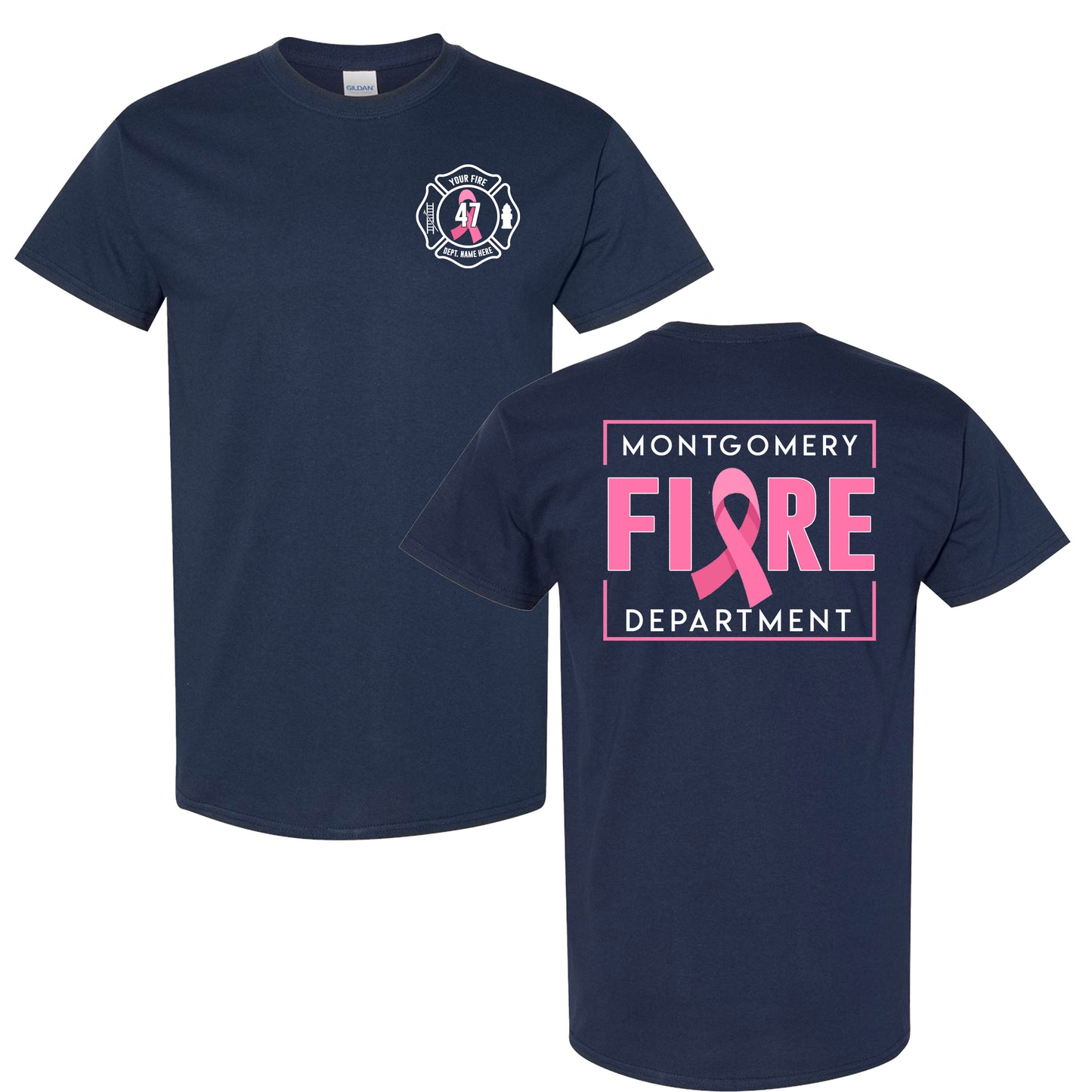 Fire Department Breast Cancer Awareness T-Shirt