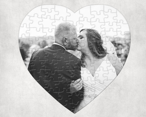 75 Piece Heart Shaped Photo Puzzle