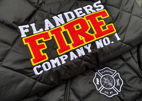 Fire Pattern Jacket Quilted Jacket - FIRE Design – Big Bear Apparel