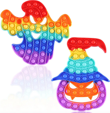 Rainbow Ghost & Pumpkin Witch Combo - Pop it Fidget Toys