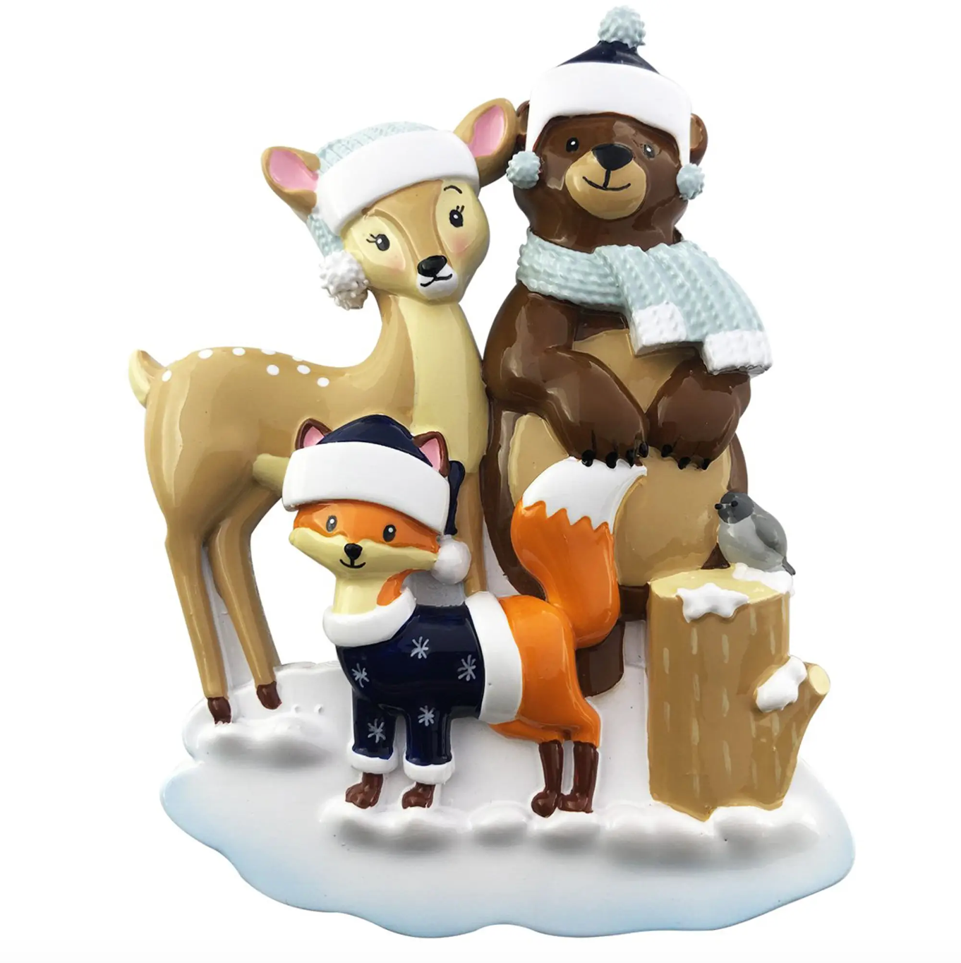 Woodland Family Personalized Christmas Ornament (3-6)