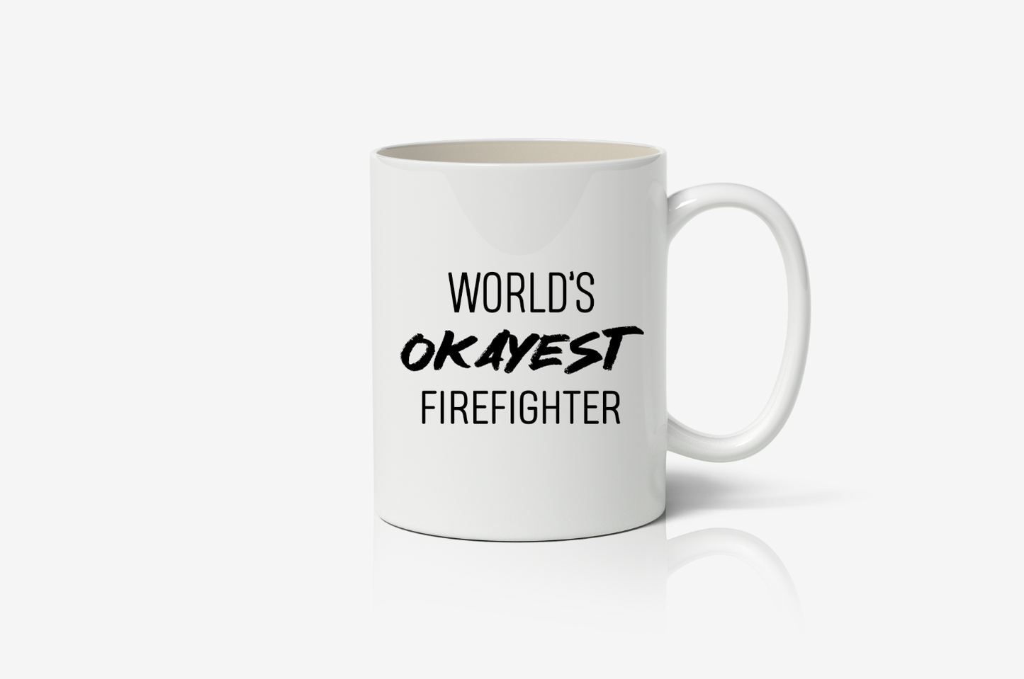 World's Okayest Firefighter Mug [Customize]