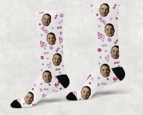 Valentine's Day Photo Socks